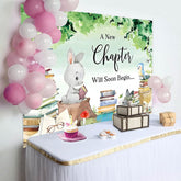 Aperturee - Aperturee A New Chapter Will Soon Begin Baby Shower Backdrop